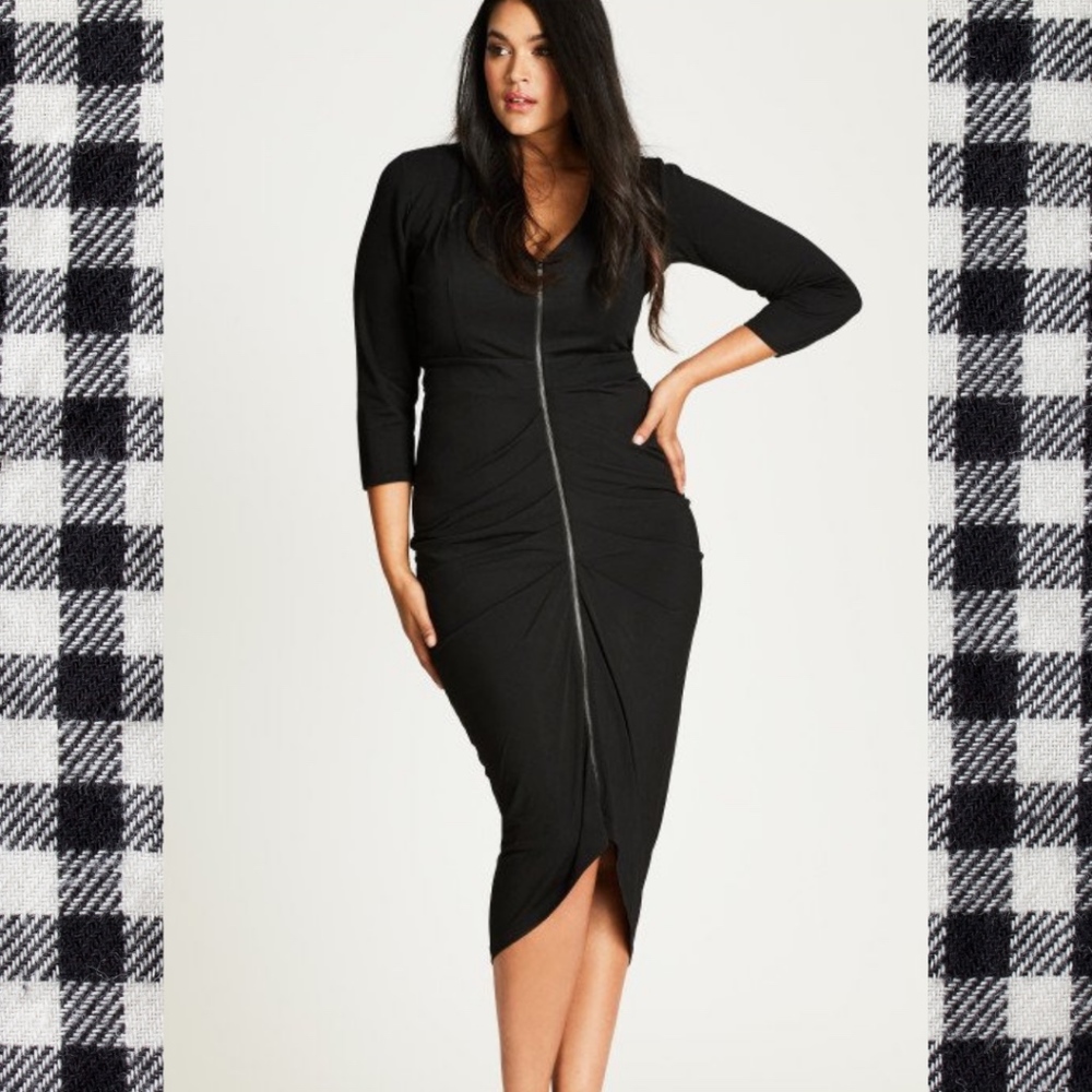 Host Pick SALE! City Chic Sexy Drape Black Dress
